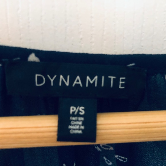 Navy Blue Pattern Dynamite blouse - Picture 2 of 2